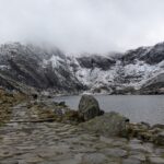 Cwm Idwal with the lake and Devils's kitchen in the background