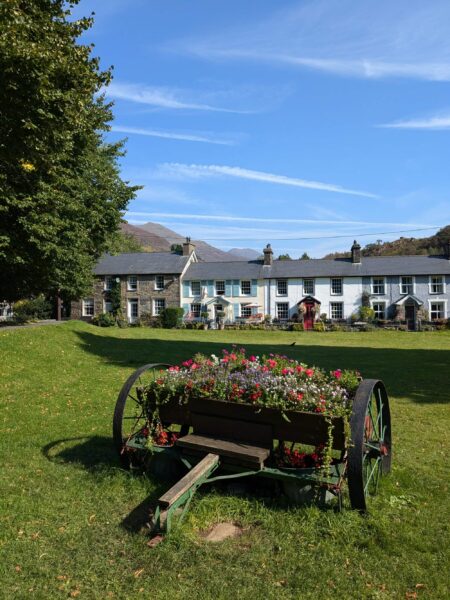 Beddgelert village green in Snowdonia