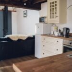 Kitchen and sitting area in Ty Hebog self catering cottage