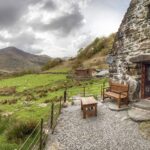 Ty Hebog barn - with stunning views of Moel Hebog from the private patio.